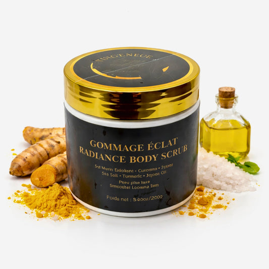 Foaming Body Scrub, Exfoliating Turmeric Scrub and Skin Exfoliator for Dark Spots, Turmeric Body Scrub for All Skin Types, Gently Exfoliates Face, Body Hands & Foot, Moisturized Skincare, 9.87oz/280g