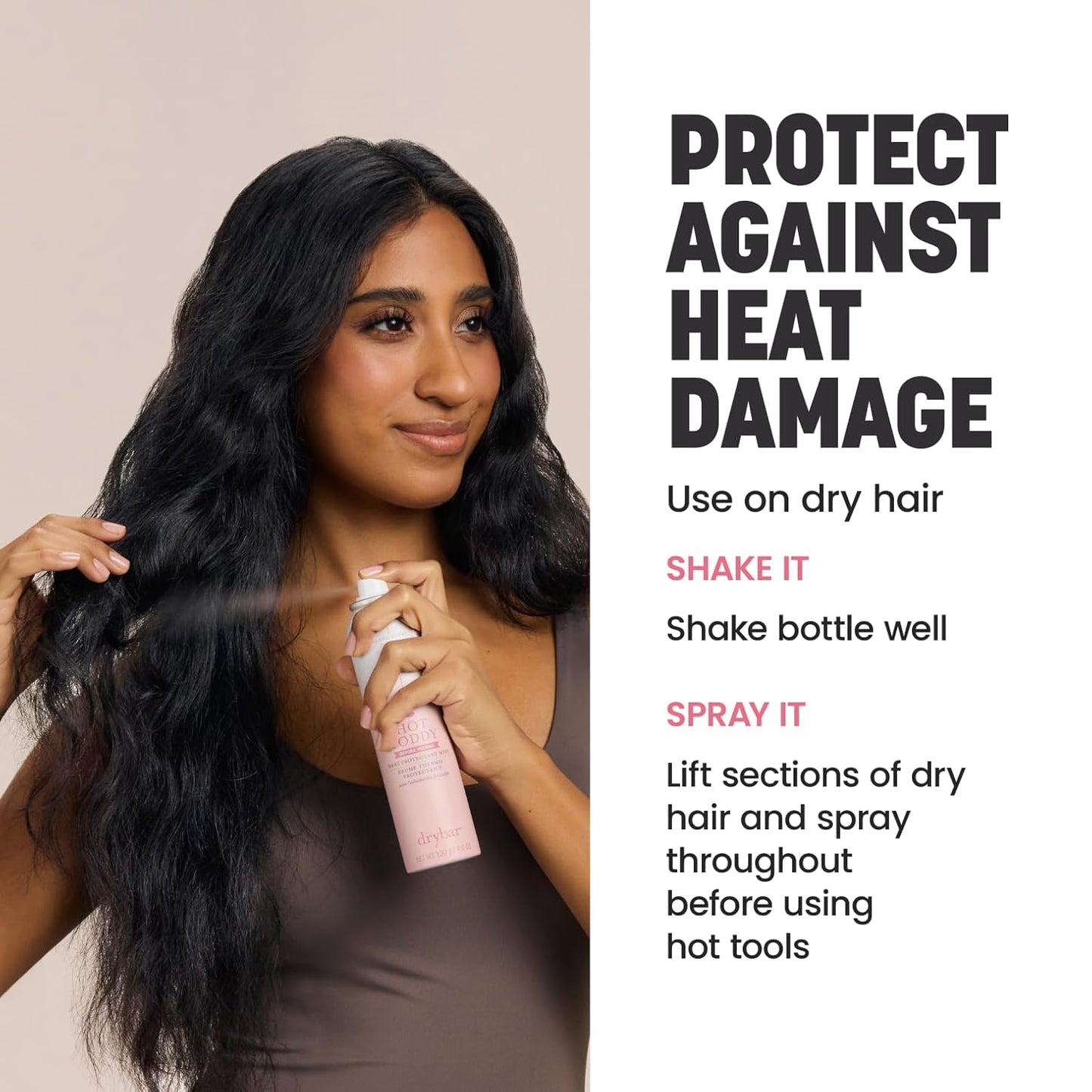 Drybar Hot Toddy Heat Protection Spray - Lightweight Formula for Hair | Protects from Styling Tools