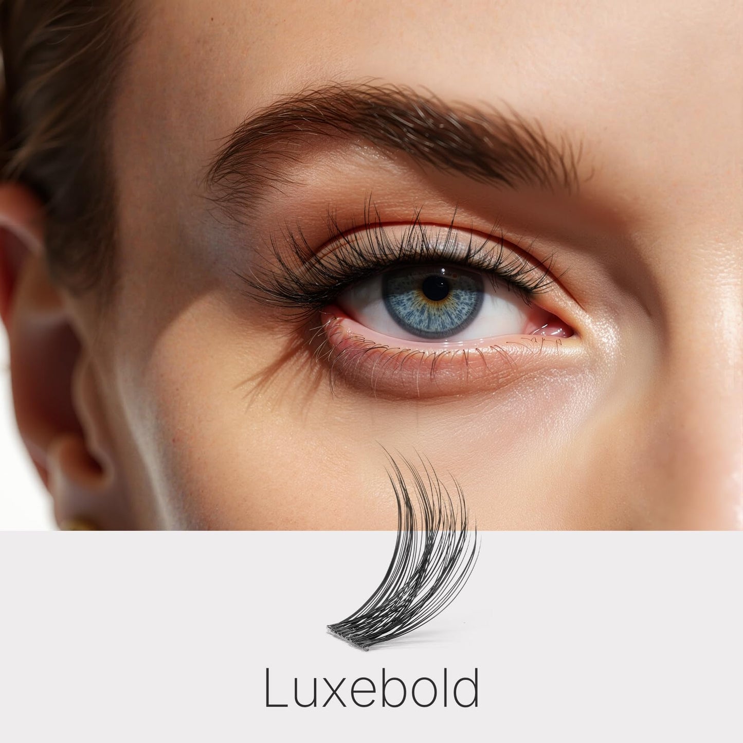 VEYESBEAUTY Lash Clusters Individual Eyelash Extensions Thin & Invisible Band DIY False Eyelashes for Self-application Newbie's Five-Second Series Wispy Lash Tray, LuxeBold 8-16mm Mixed Length