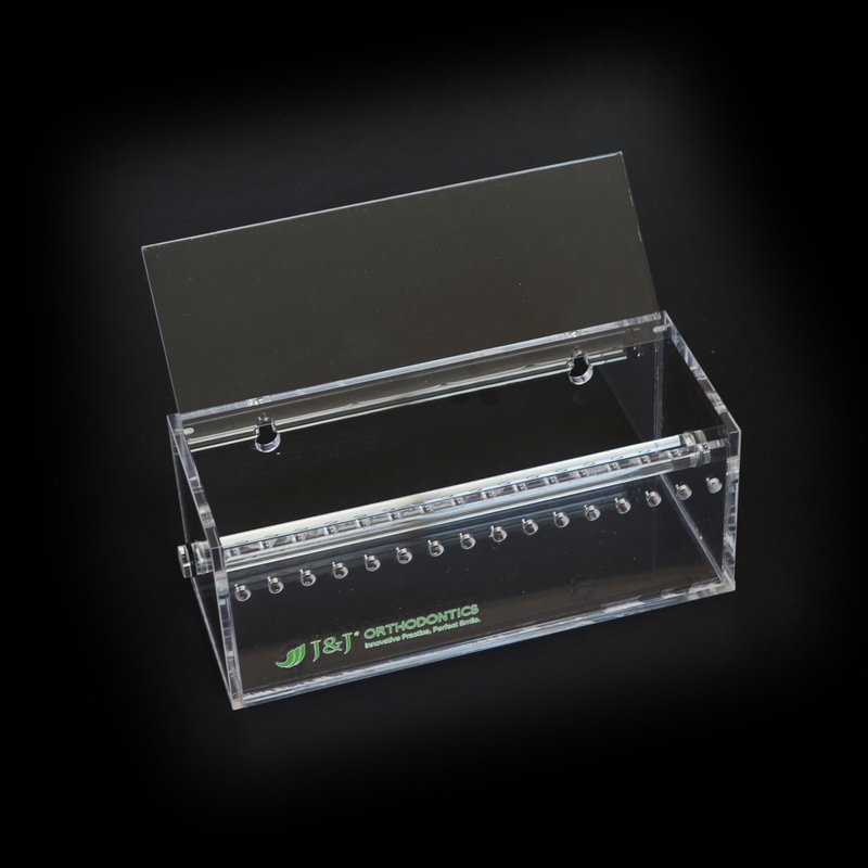 J&J Ortho Orthodontic Elastic Power Chain Dispenser Reel Box with Lid