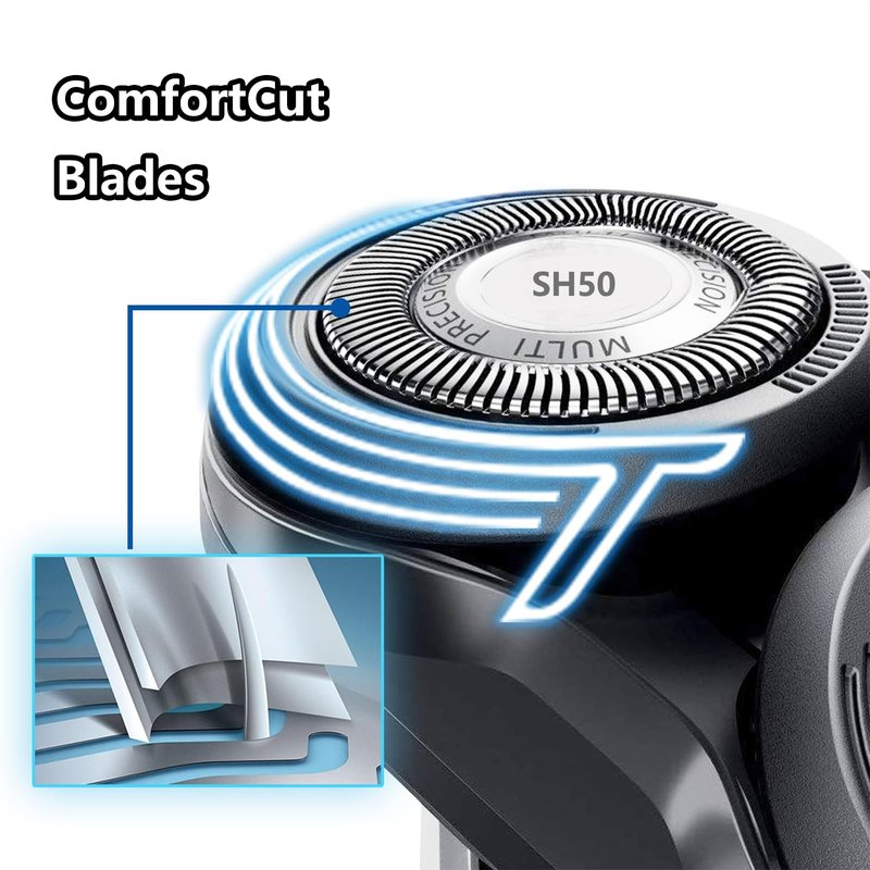 Sh50 Replacement Heads Compatible with Philips Shaver Series 5000 (S5xxx), Fit for Norelco Replacement Heads 5000 Series S5370/84 5420 S5008 S5010 S5011 S5013 S5015