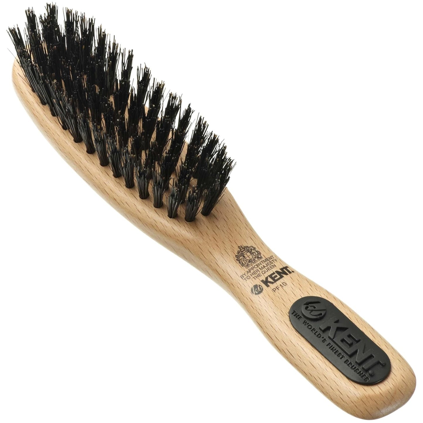 Kent PF10 Boar Bristle Brush - Natural Hair Straightening & Smoothing | Travel-Friendly for Short to Medium Hair