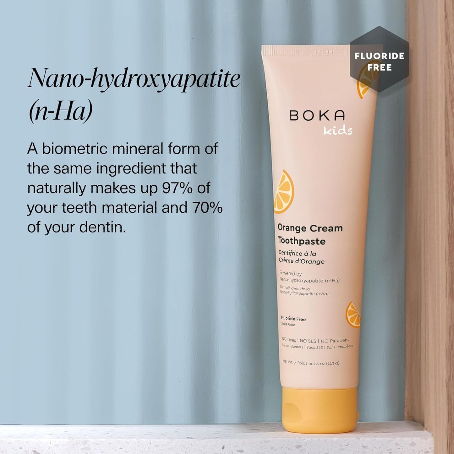 Fluoride-Free Nano Hydroxyapatite Toothpaste - Orange Cream Flavor | 4 oz, 3-Pack