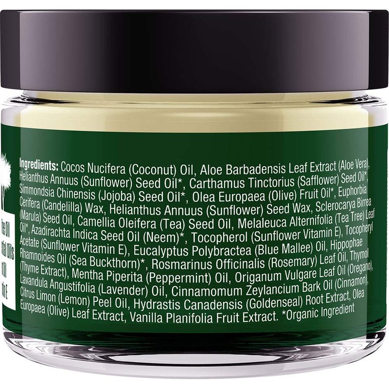 TheraTree Tea Tree Oil Balm & Skin Cream with Neem Oil by Oleavine - 2oz - Moisturizing Foot & Body Balm - Helps Soothe Dry, Cracked, Itchy Skin - Natural Ointment with Aloe Vera & Vitamin E