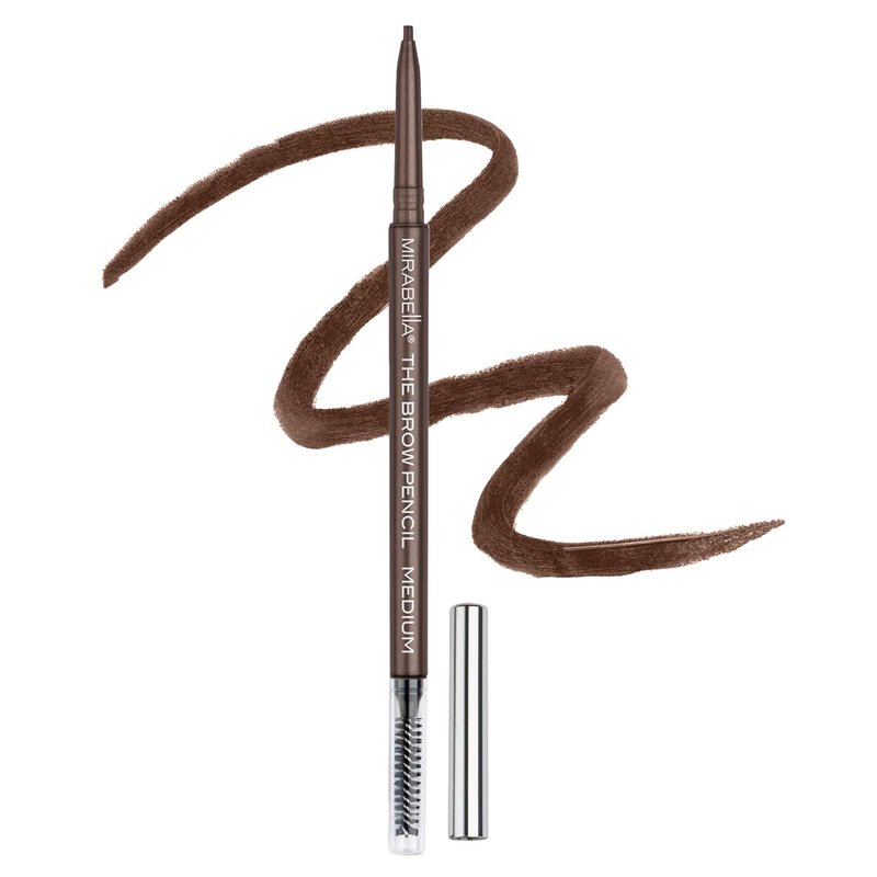 Mirabella Ultra Fine Brow Pencil - Waterproof, Smudgeproof & Blendable Eyebrow Definer | Perfect for Natural Brows