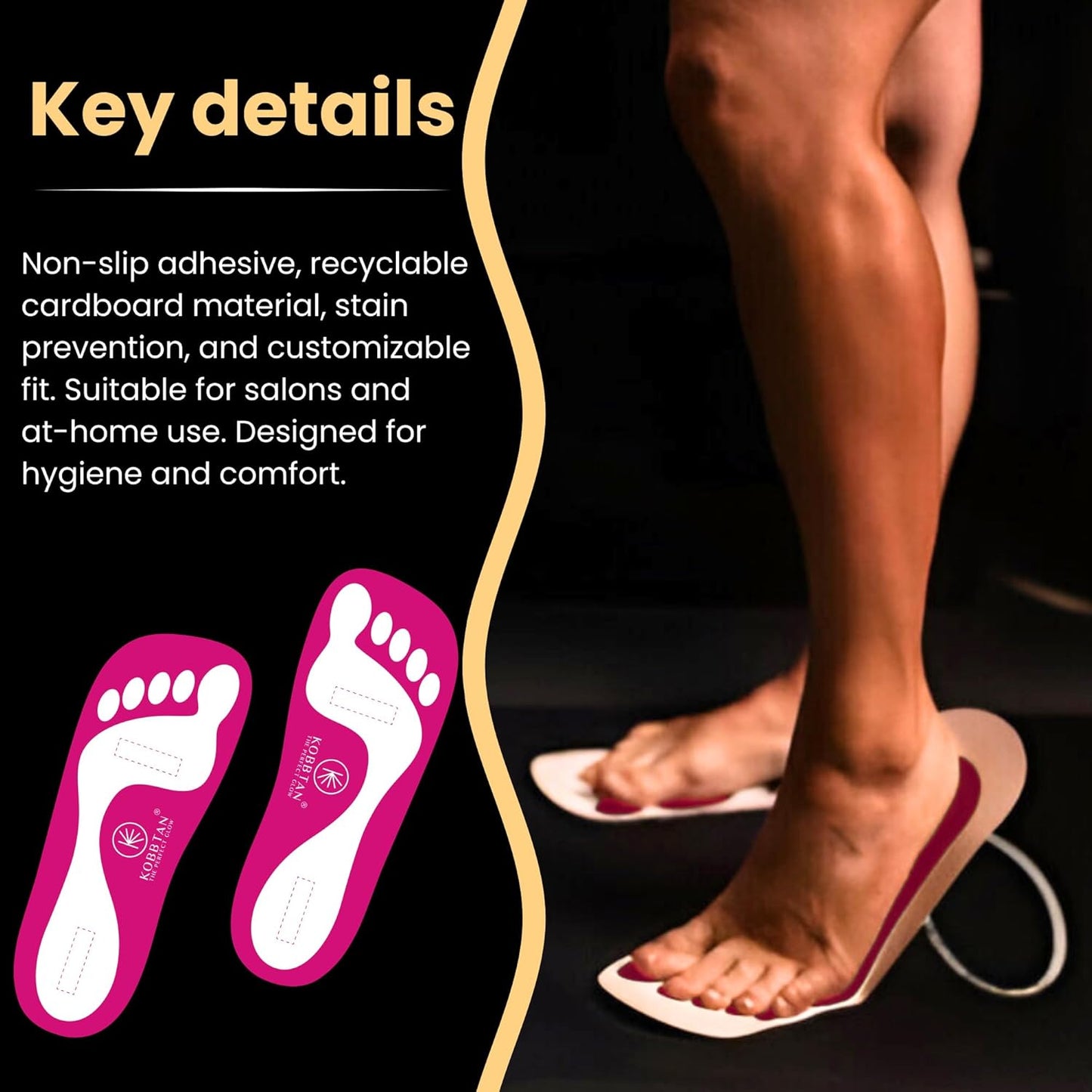 Spray Tan Feet Pads - 120 Pairs Disposable Non-Slip Tanning Accessories | Comfortable & Hygienic for Home or Salon Use