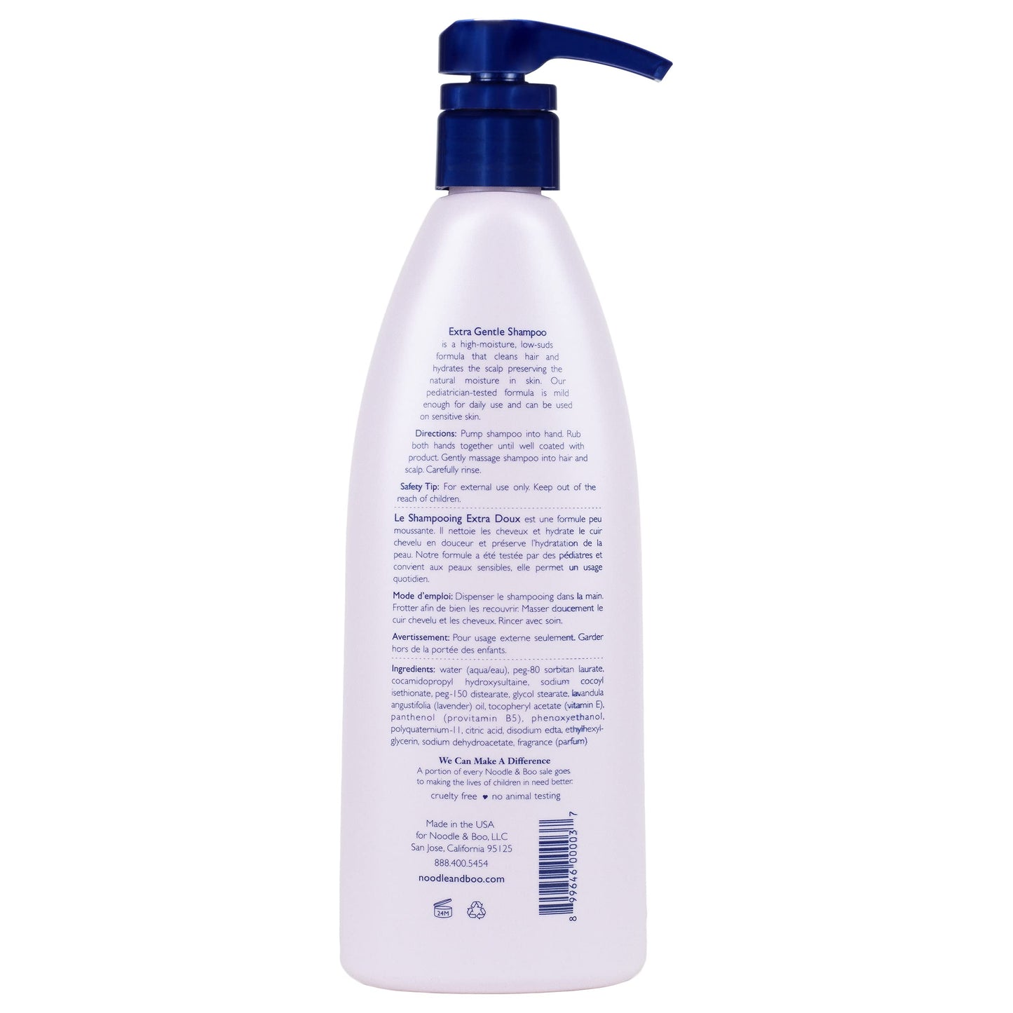 Noodle & Boo Lavender Extra Gentle Newborn and Baby Shampoo for Sensitive Skin, 16 fl. oz.