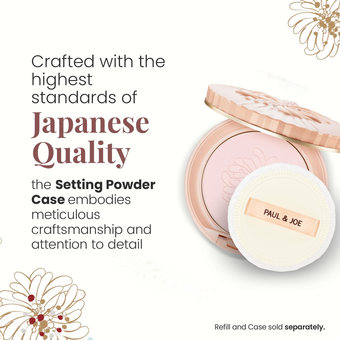 Paul & Joe Setting Powder Refill Only, Case Sold Separately, All-Day Lightweight Compact Powder, Ideal Face Makeup for Setting a Flawless Look and Controlling Oil, 01 Pink Shade, 0.31oz