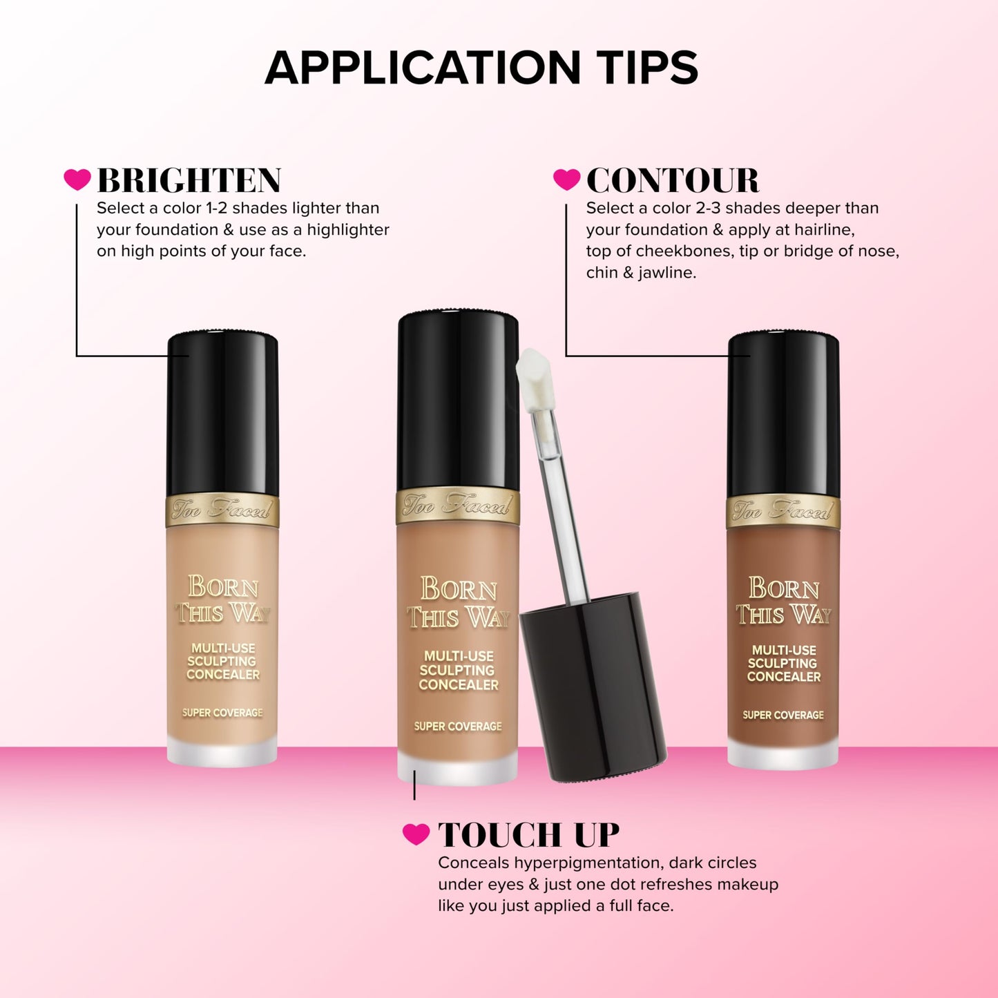 Too Faced Born This Way Super Coverage Multi-Use Concealer | Full-Coverage Hydrating Concealer for Dark Circles & Blemishes with Natural Finish | Hyaluronic Acid & Coconut Water, Almond, 0.45 Fl Oz