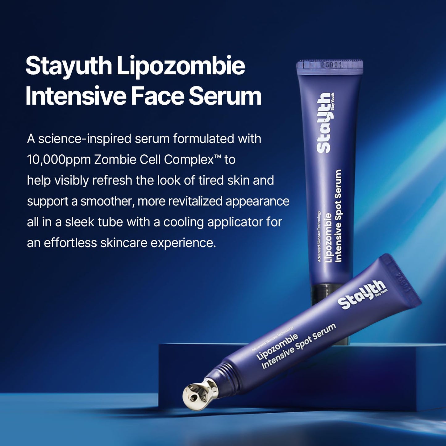 StayUth Lipozombie Intensive Spot Serum – Slow Aging Peptide Serum with Liposome Technology, Targeted Firming Care for Fine Lines, Eye Bags & Skin Texture, with Cooling Metal Applicator