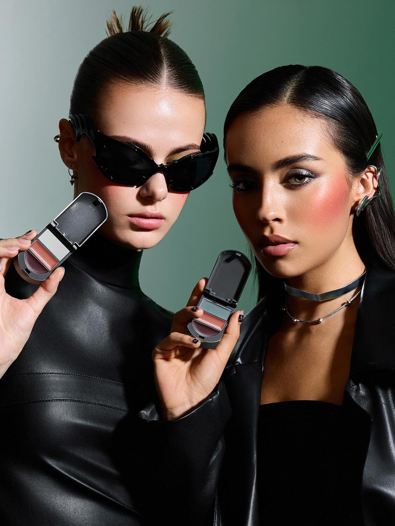 SHEGLAM The Matrix Going Digital Two-Tone Blush Lightweight Buildable Soft Blush for Cheek