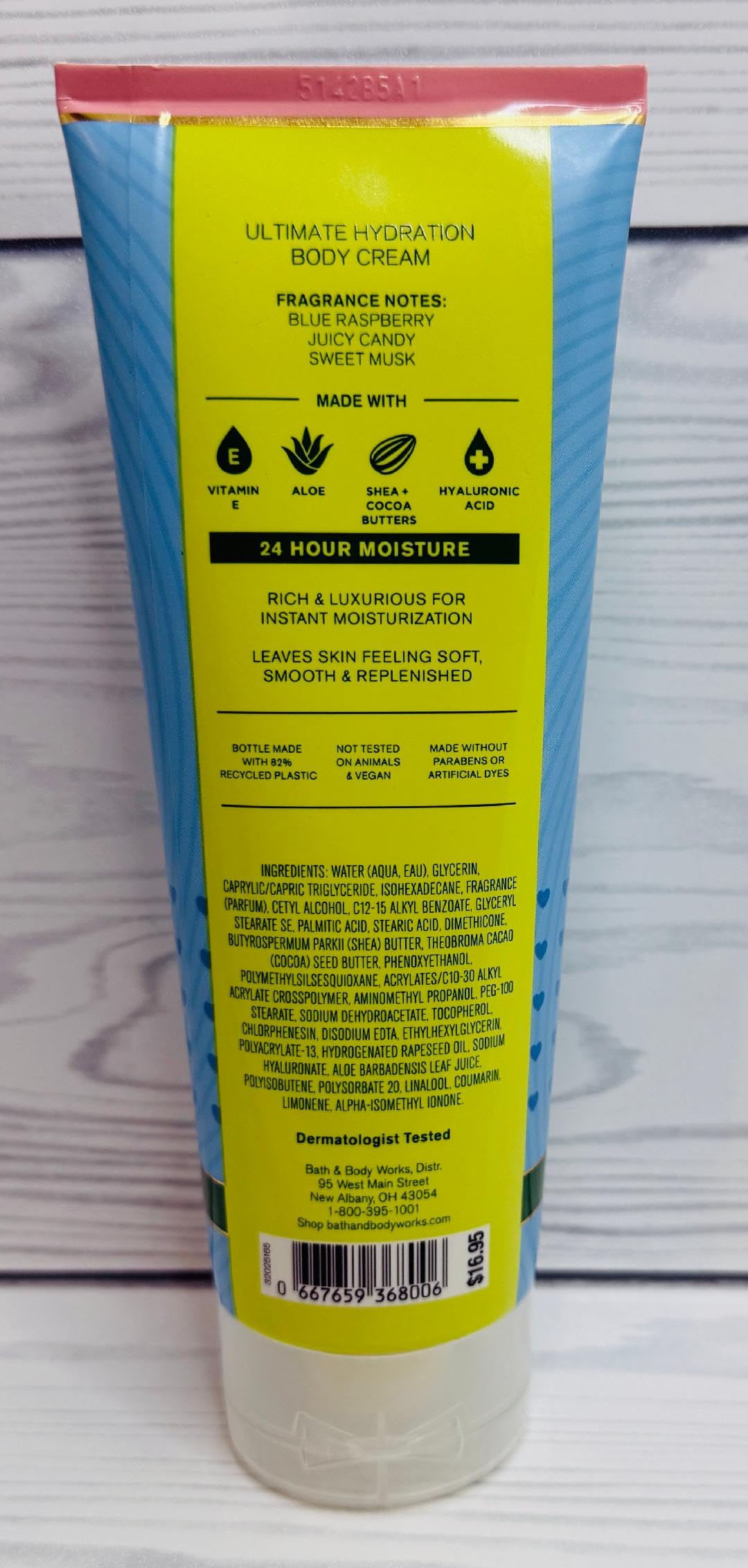Bath & Body Works Blue Raspberry Burst Ultimate Hydration Body Cream 8 Ounces Pack of 2