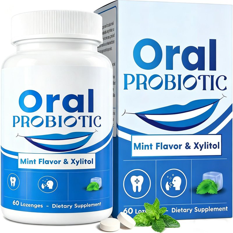 Oral Probiotics, 11 Billion CFU, with M18, A12, Oral Probiotics for Mouth Bad Breath for Adults, Dry Mouth, Gum Health & Gum Restore, Chronic Halitosis, Fresh Breath, 60 Lozenges (Mint Flavor)