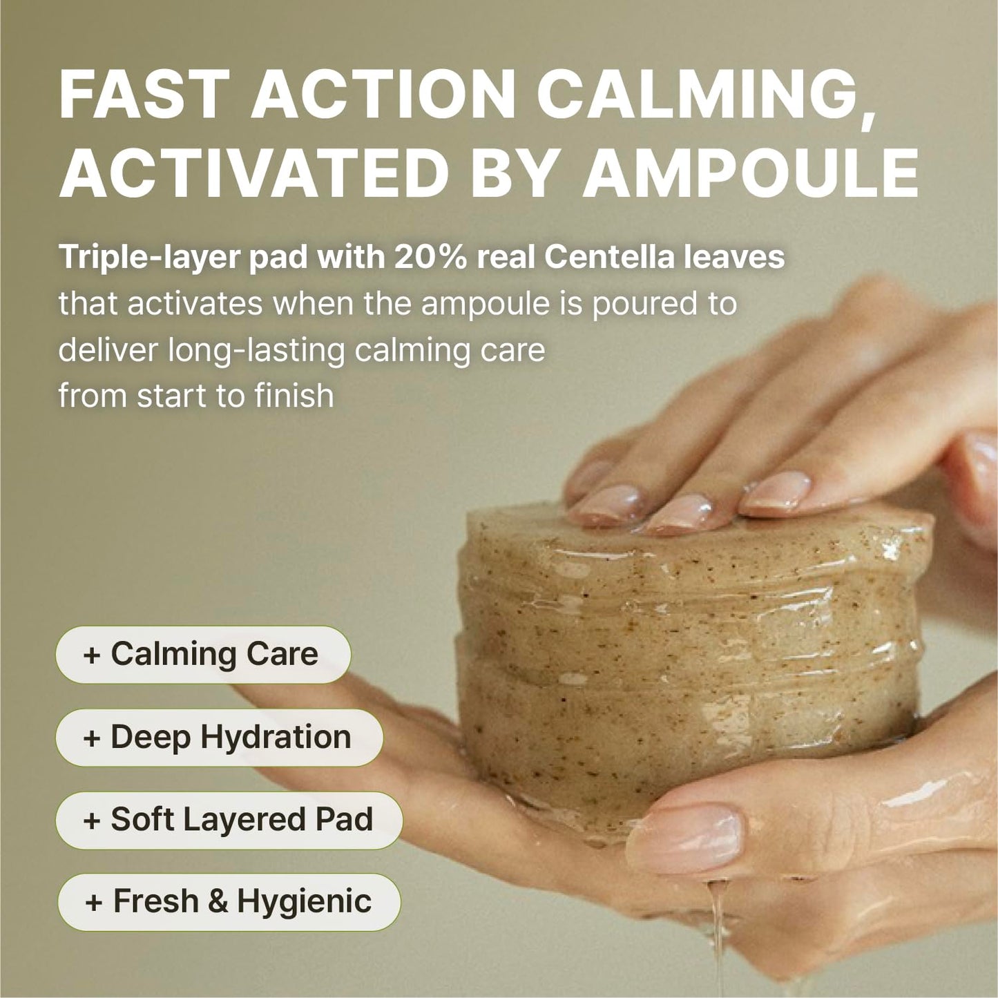 Rbfy. 7 Relief Pure Centella Ampoule Toner Pad, Calming & Soothing, Redness Reduction and Hydrating for Sensitive, Dry and Stressed Skin, Hypoallergenic, For the Whole Family, Korean Skincare, 60 Pads