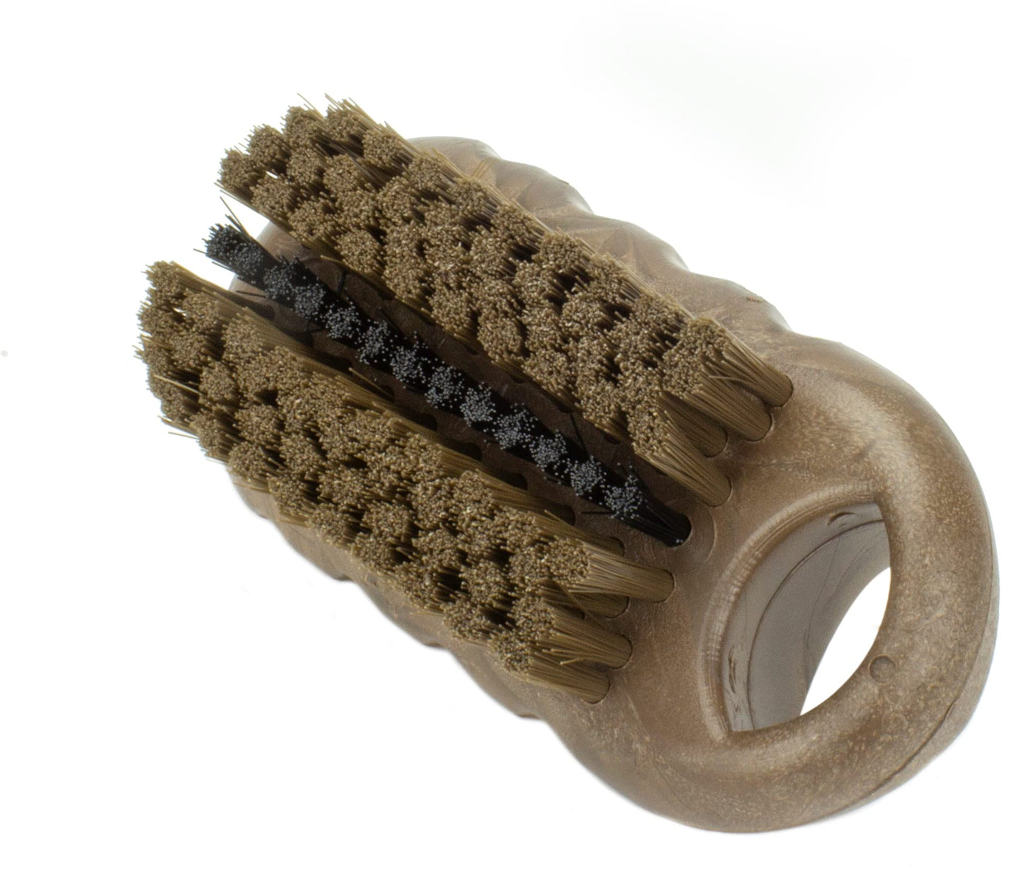 SPARTA 5 Inch Hand and Nail Brush with Stiff Center Bristles, Soft Outer Bristles, Larger Polypropylene Body, Color Coded Scrub Brush for Commercial Foodservice Use, Brown