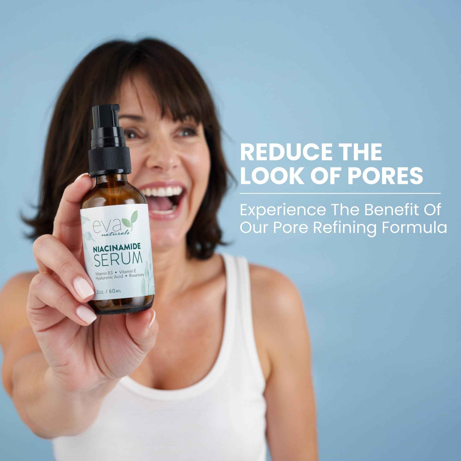 Eva Naturals Niacinamide 5% Serum for Face – B3 Pore Minimizer, Acne Treatment & Dark Spot Corrector with Hyaluronic Acid, Vitamin E, Aloe & Neem – Anti-Aging, Non-Greasy, Hydrating, 2oz