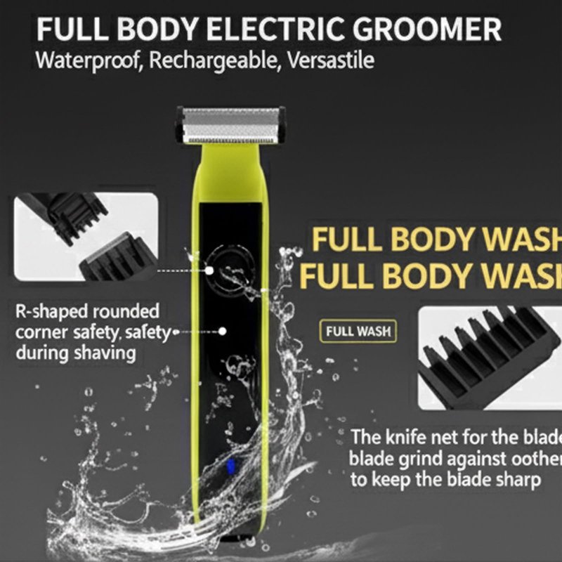 2026 Beard & Body Hair Trimmer for Men [All-in-One] USB-C Fast Charging, Adjustable Comb,Groin & Ball Hair Painless Electric Shaver, Travel Razors, Dry Cordless Foil Shavers Low Noise