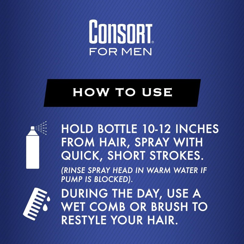 Consort Hair Spray 8 Ounce Unscented Extra Hold Pump Non-Aero (236ml) (6 Pack)