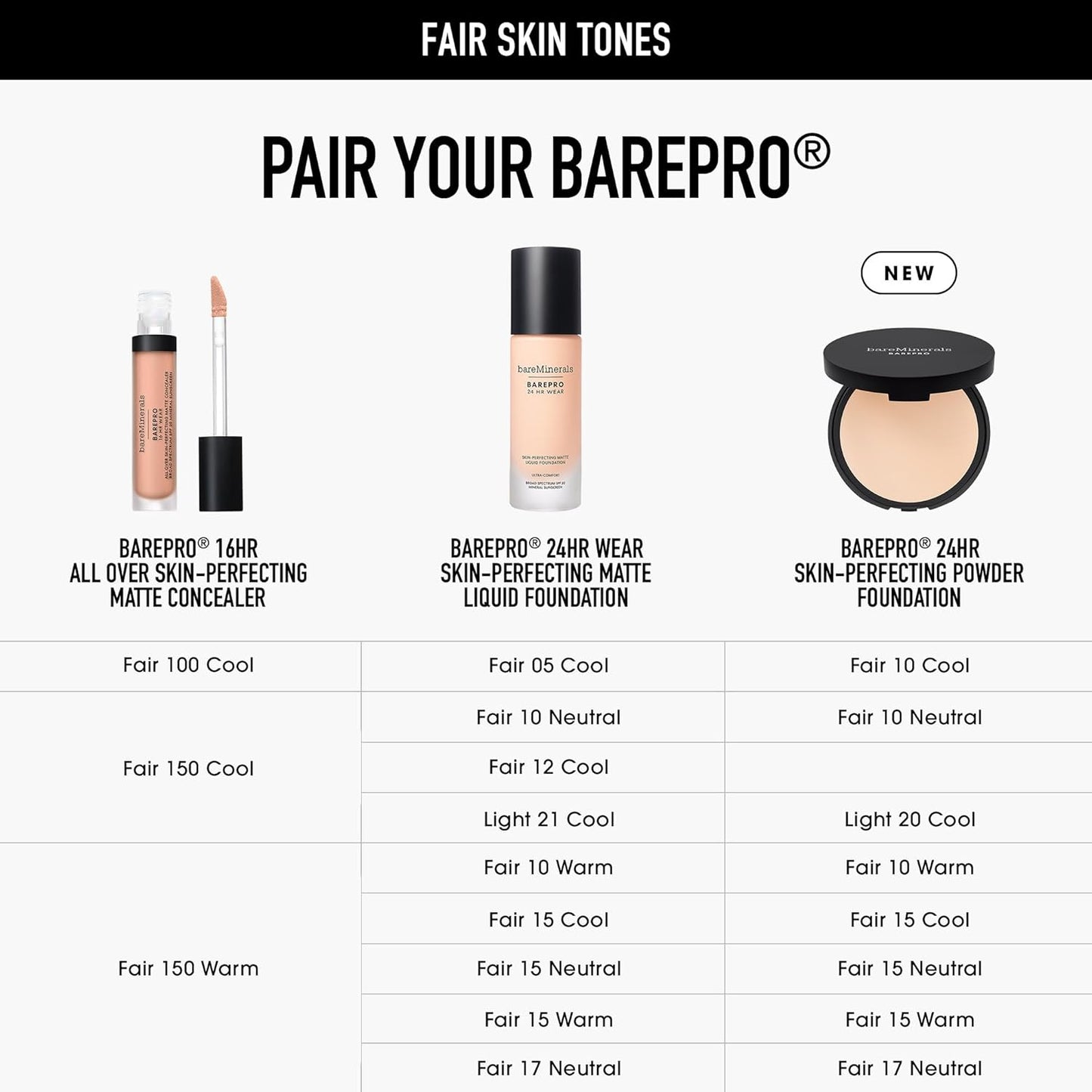 bareMinerals Powder Foundation - Full Coverage Matte Finish | Oil Control, Longwear, Dermatologist-Tested