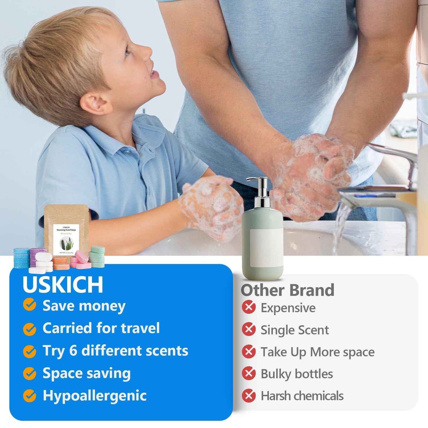 USKICH Clean Home Kit Natural All Purpose Cleaner for Kitchen and Counters