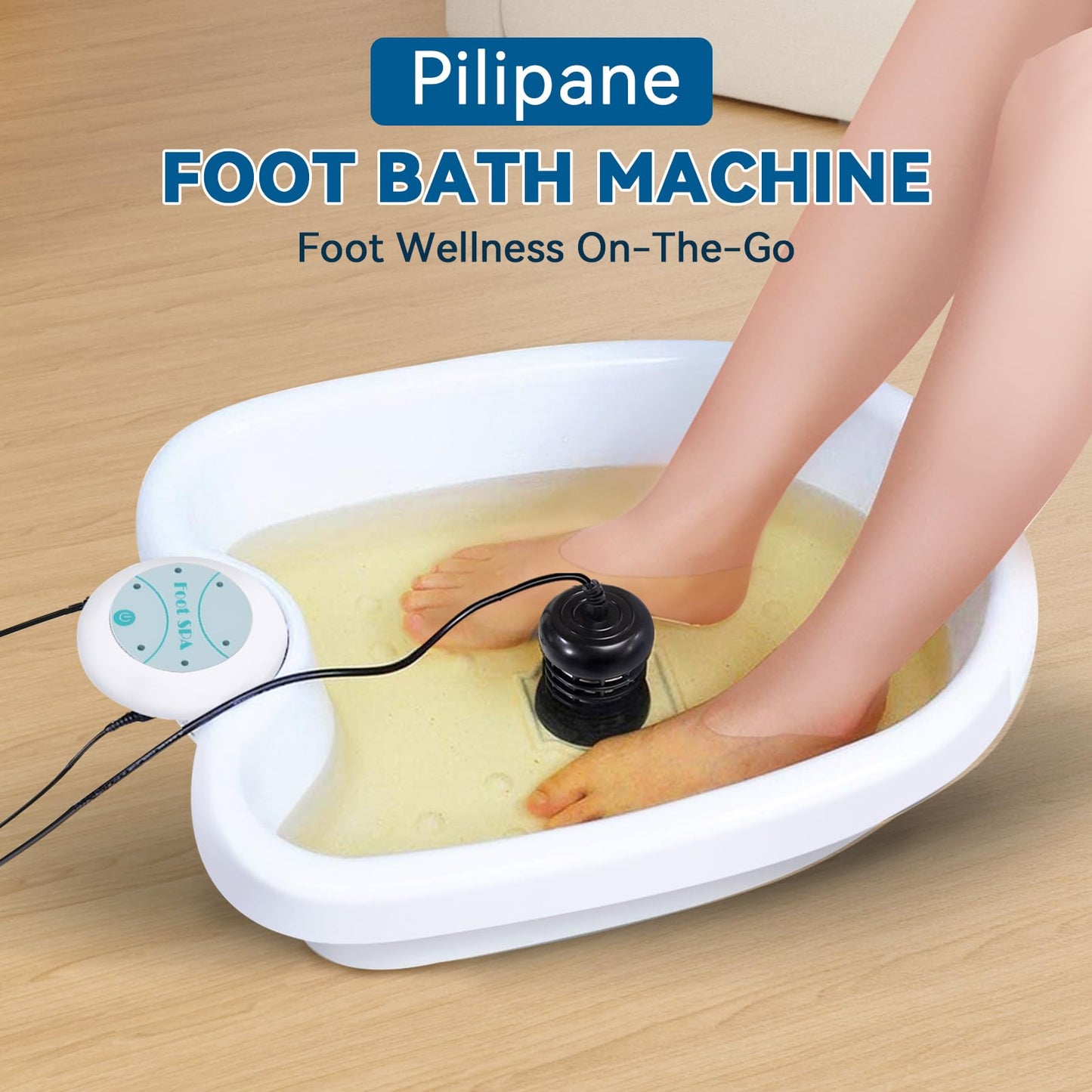 Pilipane Foot Bath Machine, Portable Foot Bath Machine, Foot Cleanse Foot Spa Machine for Home Use Spa Club Salon Travel