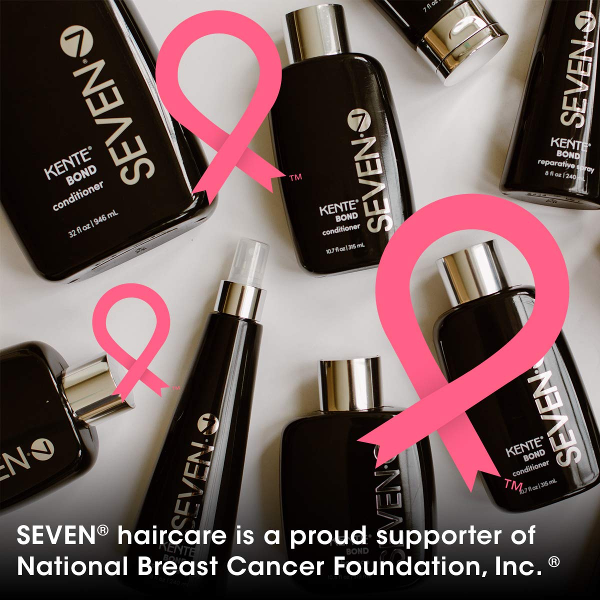 SEVEN Haircare Kente Bond Repair Prep Spray Leave In Treatment for Damaged Hair, Detangling Blow Dry Prep with Sweet Almond Conditioning Formula, Smooth Shine Strengthening Care for Women Men, 8 oz