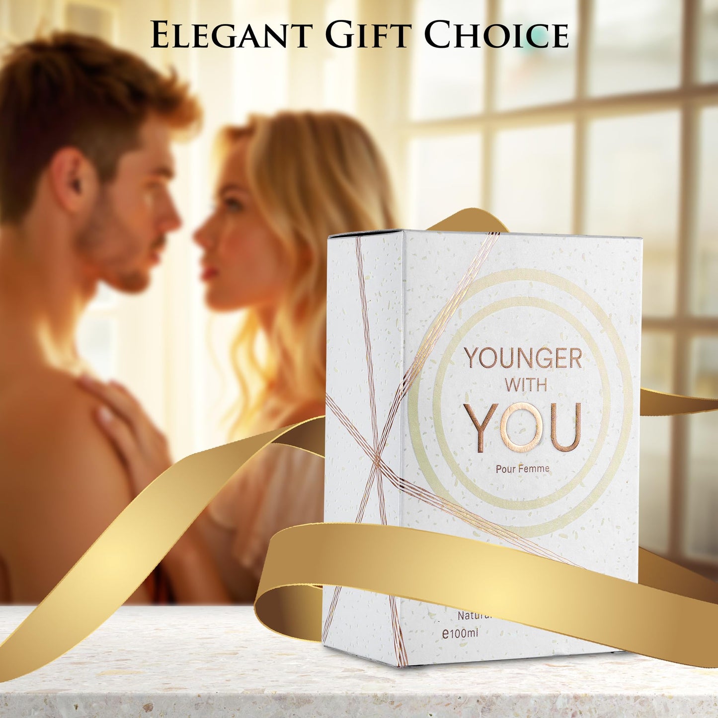 Younger With You for Women Eau De Parfum – Floral & Fruity Scent – Rose & Vanilla Base – Raspberry & Neroli Top – Natural, Mild, Paraben-Free, Vegan & Cruelty-Free – Elegant 100ml Bottle
