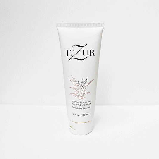 L’Zur Aloe Vera & Lemon Peel Purifying Cleanser for Women Facial Age Defender Natural ingredients 4 - Fluid Ounce