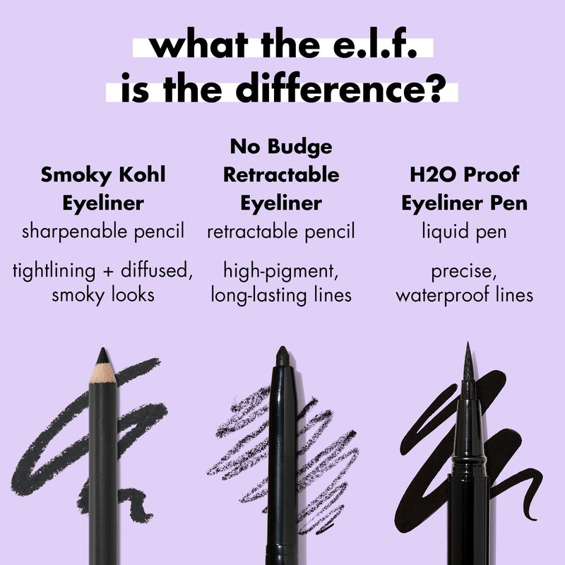 e.l.f. Smoky Kohl Eyeliner, Eye Pencil For Creating Long-Lasting, Bold, High-Pigmented Makeup Looks, Vegan & Cruelty-Free, Cloud Nine
