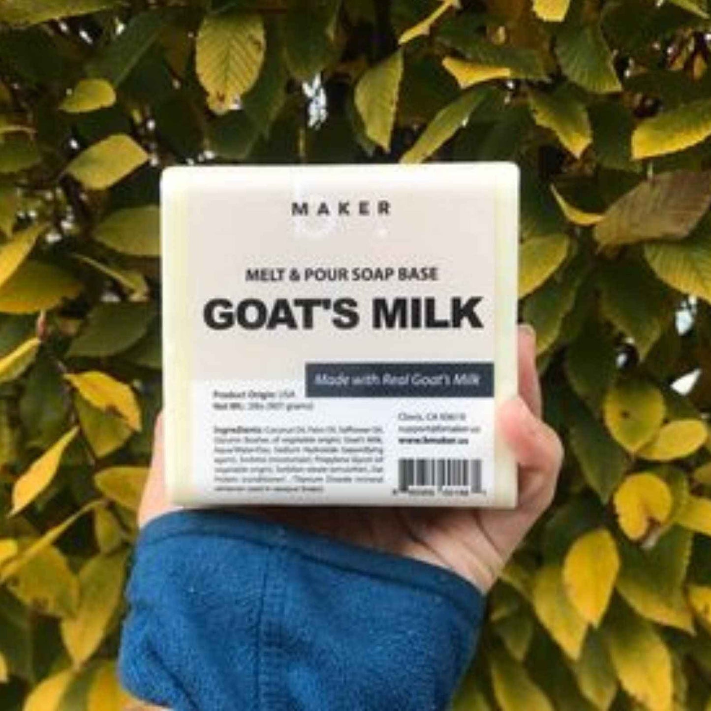 bMAKER All-Natural Goats Milk Melt and Pour Soap Base (2lb Blocks) - Moisturizing and Nourishing for Skin, Soap Making Supplies, Goat Milk Soap, Soap Base for Soap Making Melt and Pour