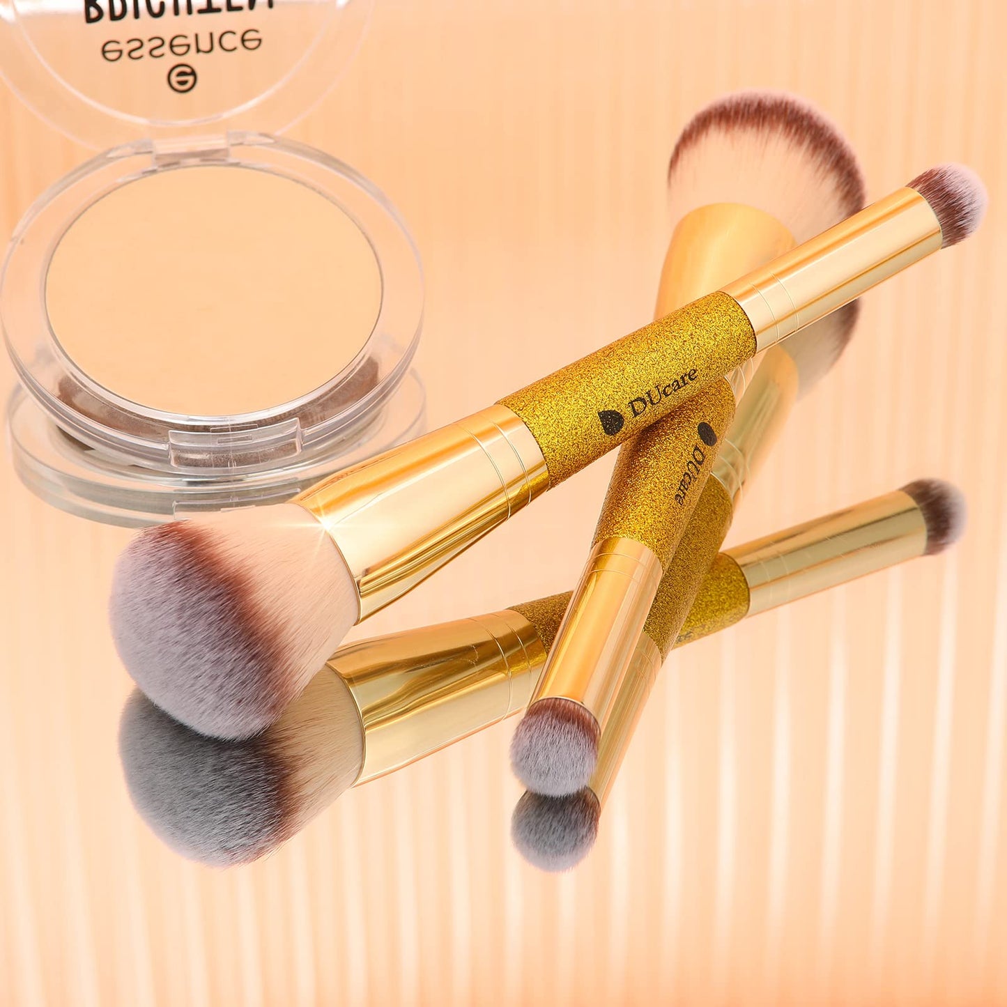 DUcare Powder Brush Concealer Foundation Makeup Brushes Double Ended Perfect for Rounded Taperd Liquid, Cream, Powder,Blending, Buffing