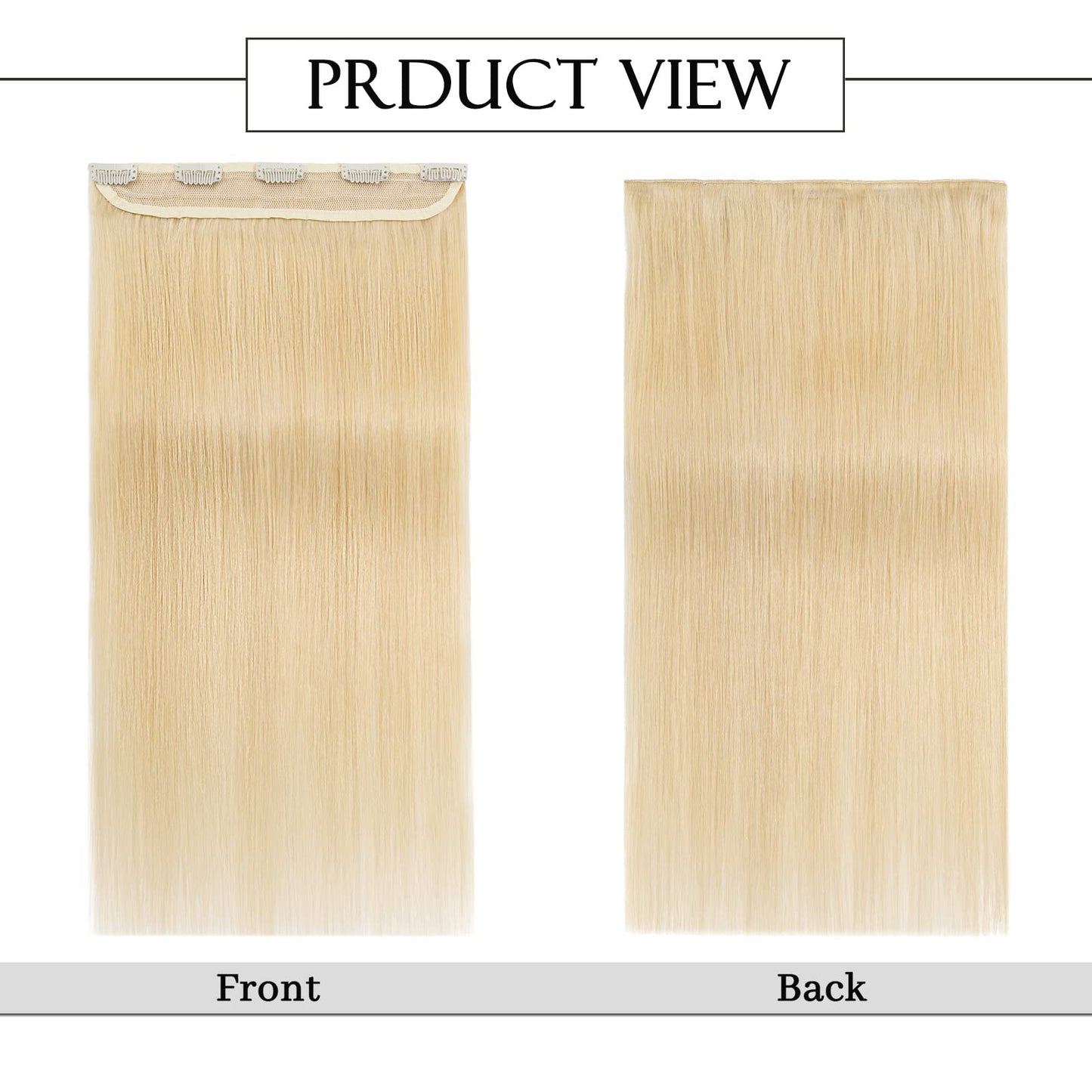 S-noilite One Piece Clip in Human Hair Extensions 5 Clips 3/4 Full Head Clip on Remy Hair Extension For Women Lighter One-Piece Design 16Inch 45g Dark Brown