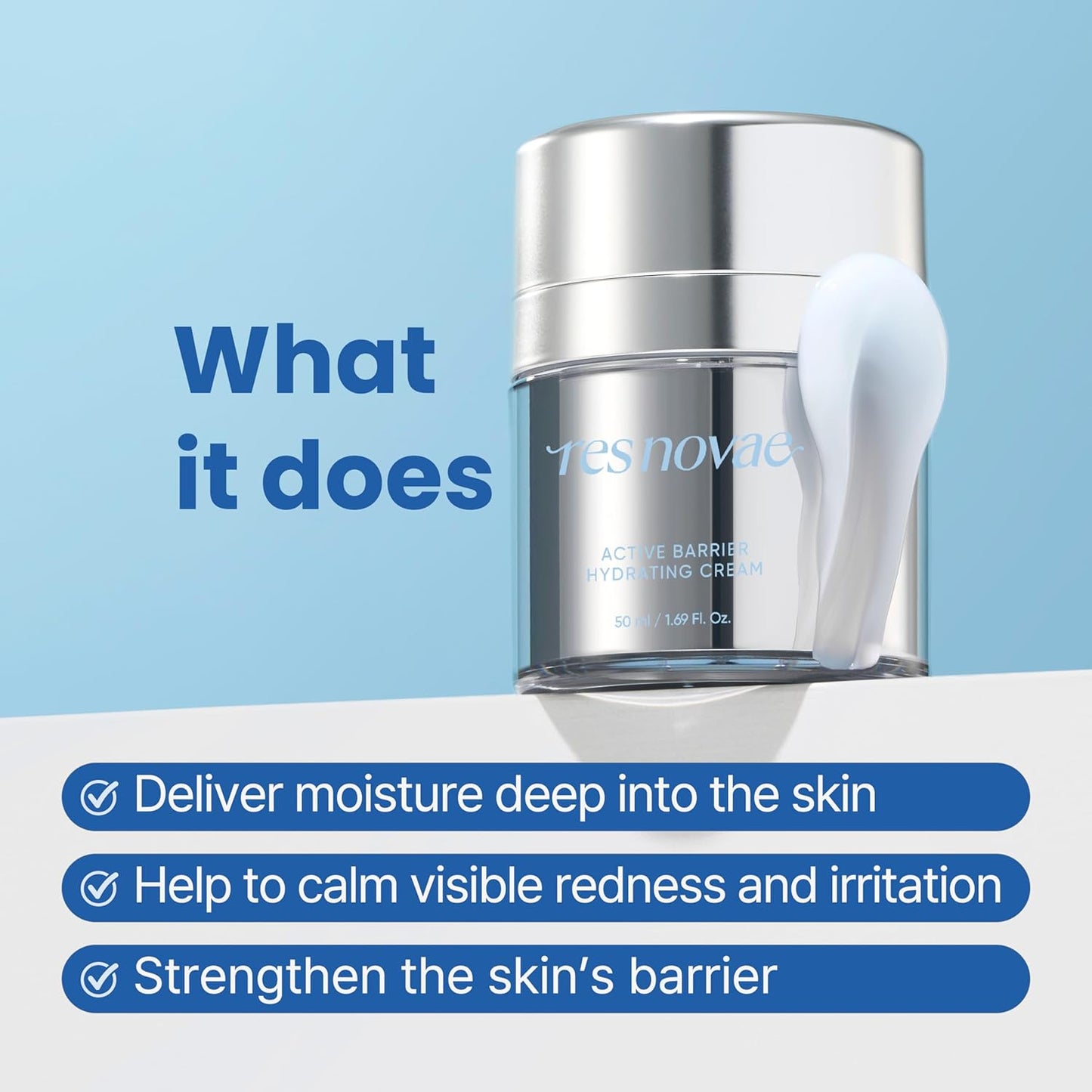 Active Barrier Hydrating Cream - Moisturizing Azulene & Rice Extract for Sensitive Skin | 1.7 fl oz (50ml)