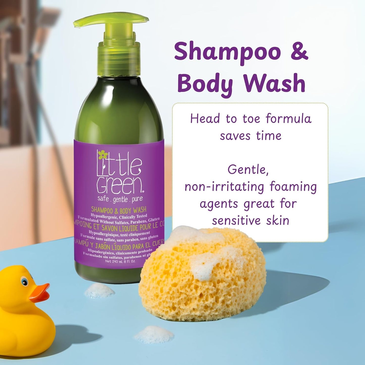 Kids Shampoo & Body Wash - Gentle Formula for Sensitive Skin | Natural Ingredients