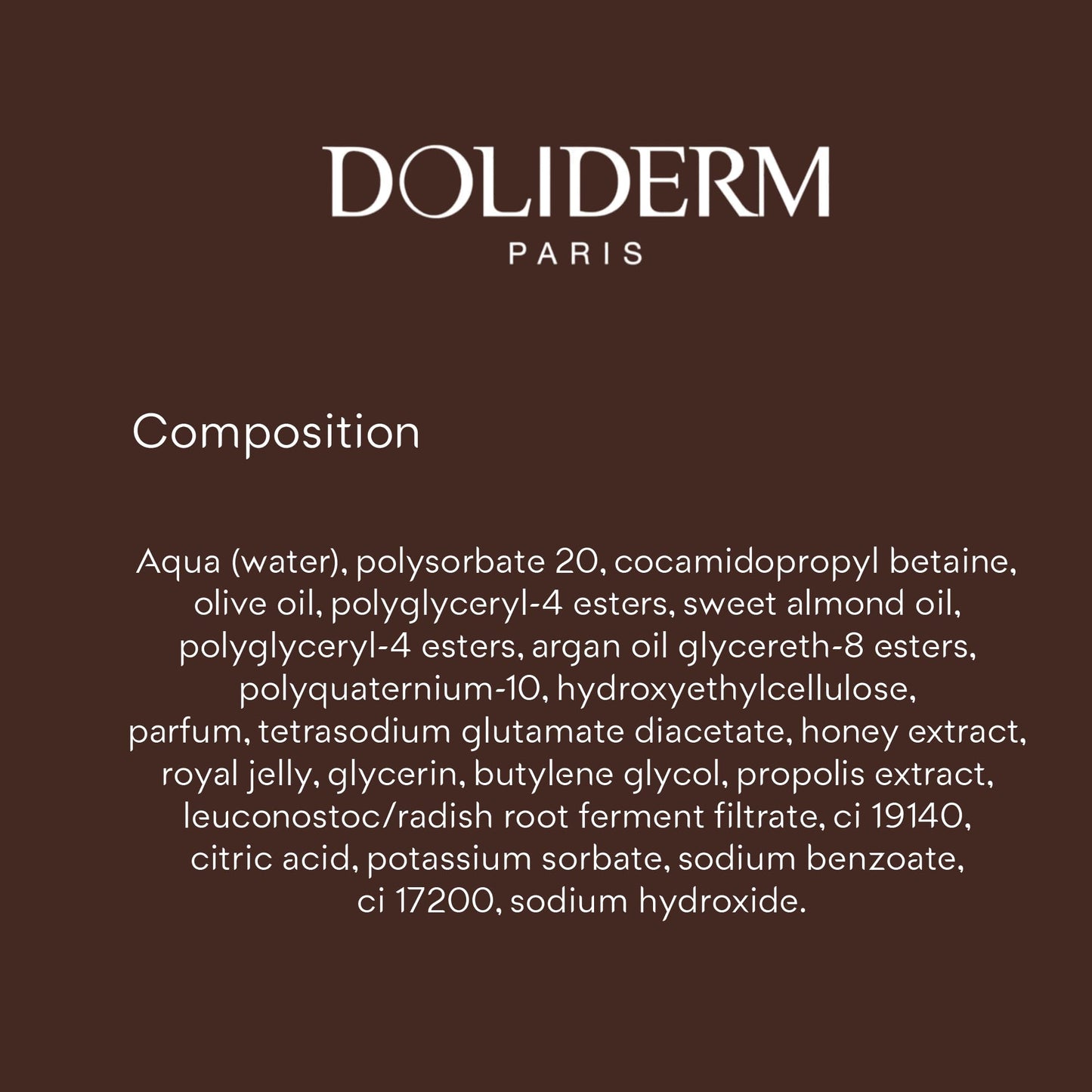 Doliderm Paris - Rituel de Miel - Honey Shower Oil, 33.8 Fl Oz