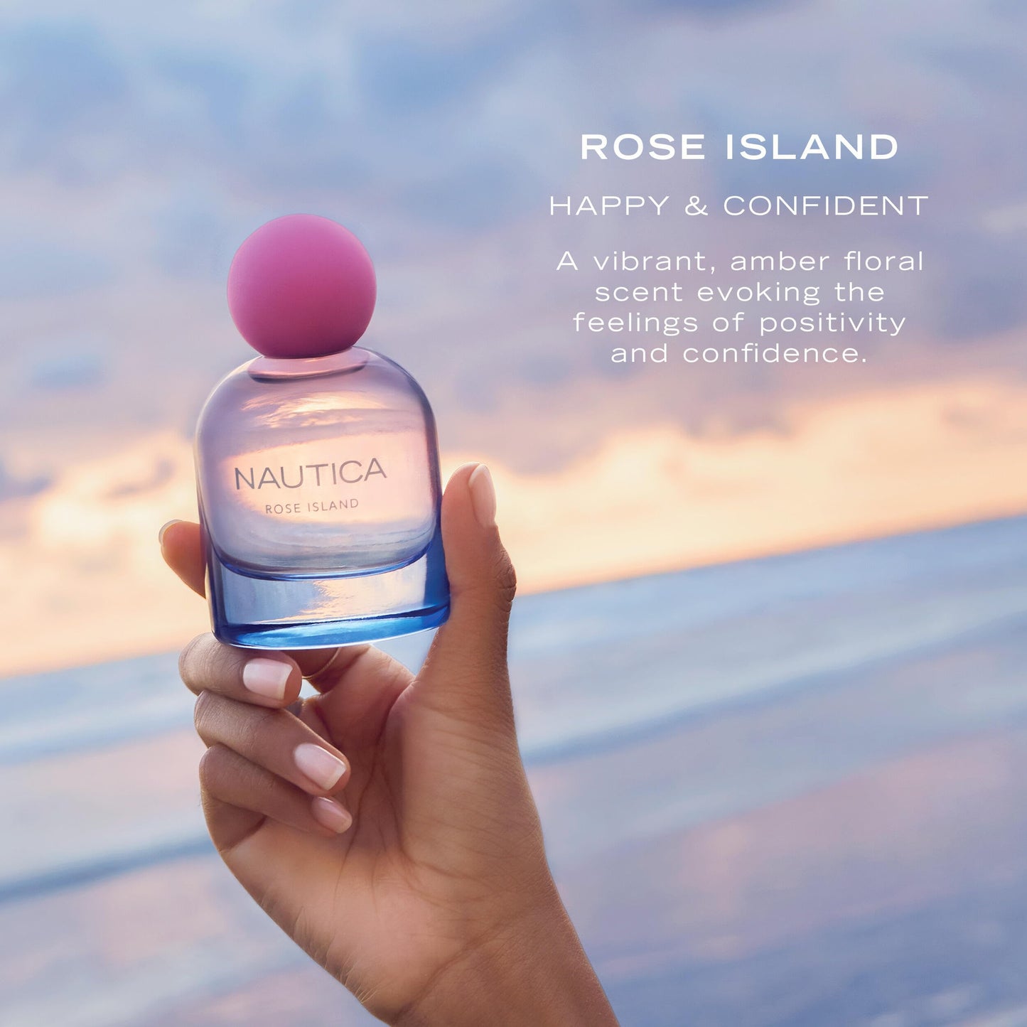 Nautica for Her Rose Island Eau De Parfum, 1.6 Fl Oz (Pack of 1), Notes of Lemon, Rose, and Musk, Women's Fragrance, Long Lasting, Mood-Boosting Fragrance, Vegan Formula