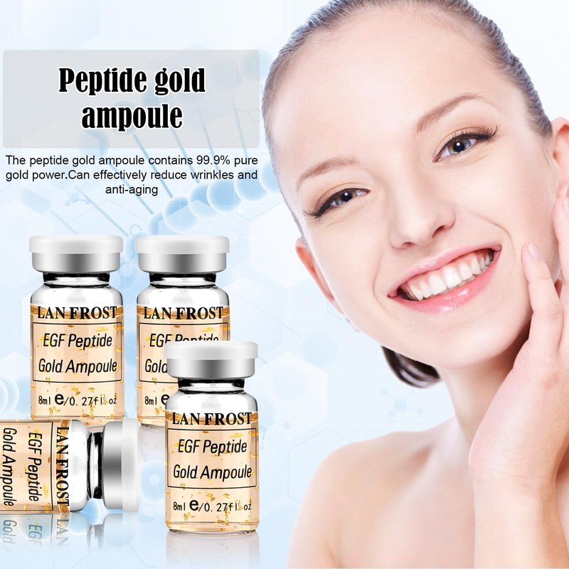 BB Booster Serum Kit Serum Hyaluronic Acid Essence Skin Care Kit, EGF Peptide Gold Ampoule 0.27oz 12 Vials,Facial Treatment Increases skin elasticity BB Radiance Facial Serums Kit