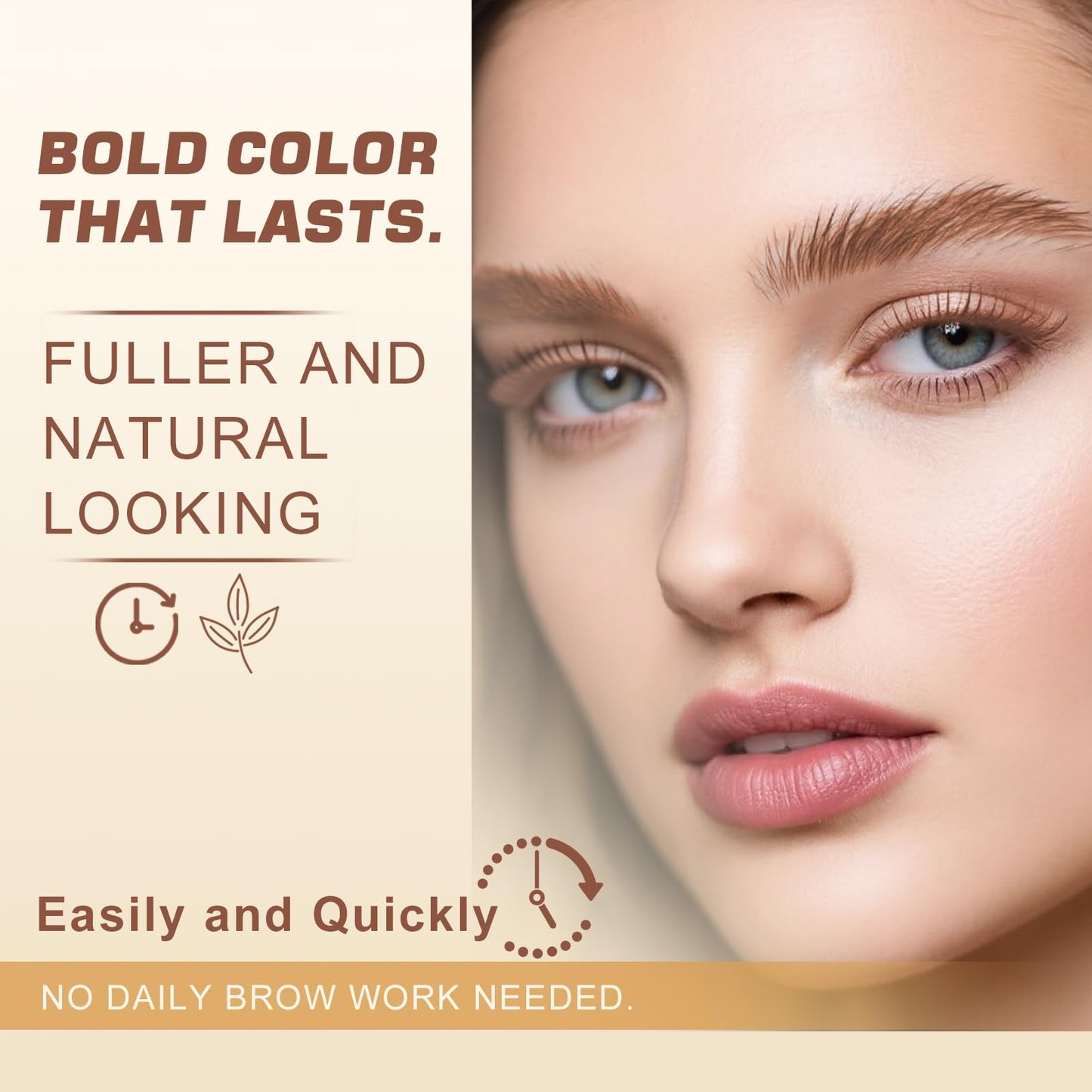 Eyelash & Eyebrow Color Kit, 2 in 1 Professional Lash & Brow Color Kit, Easy to Use with Natural Results, DIY Hair Coloring Eye Lash & Eye Brow Set for Beginner Salon Beauty 7ml (Brown/Light Brown)