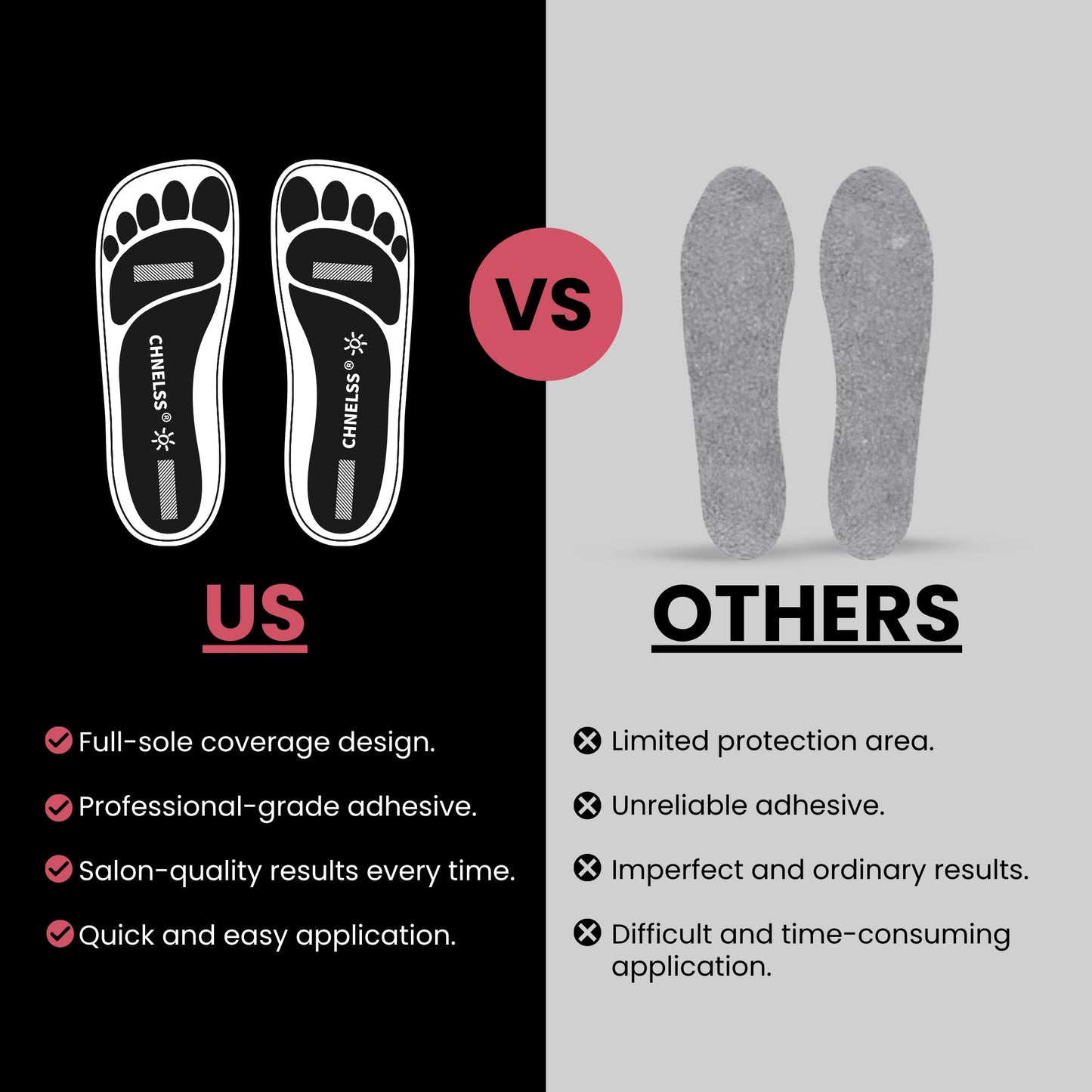 CHNELSS Black 60Pairs(120Feet)Disposable Spray Tanning Feet Pads for Hygienic Foot Protectors, Comfortable & Non-Slip, One Size, Medium Deep Skin Tone