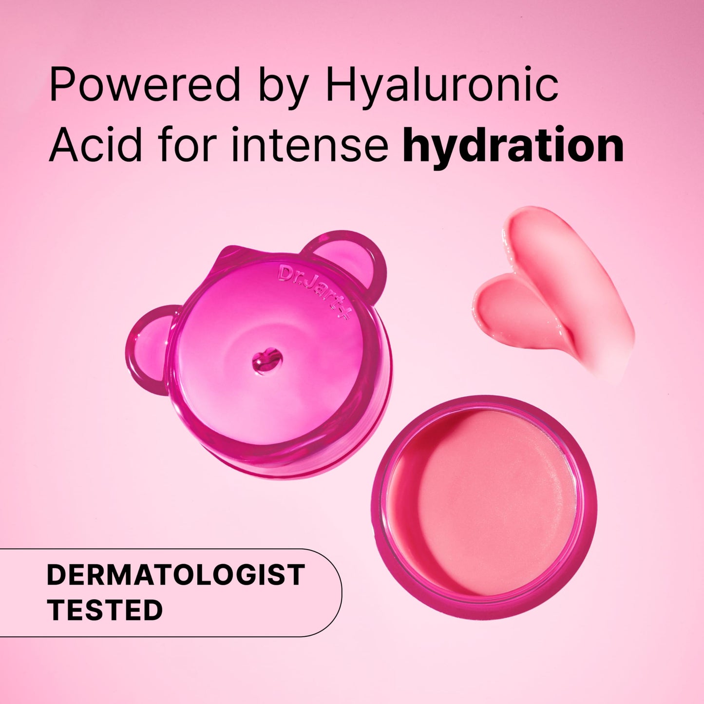 Dr.Jart+ Vital Hydra Solution Jelly Bear Korean Overnight Lip Mask with Hyaluronic Acid, Sheer Pink Tint and Light Raspberry Scent | Korean Skin Care, 0.67fl.oz
