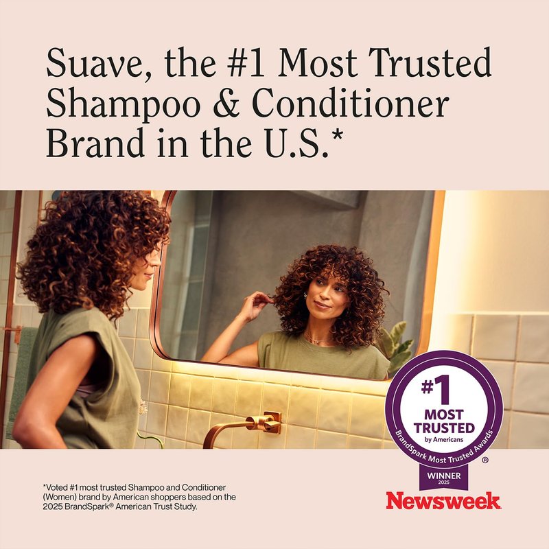 Suave Shampoo and Conditioner Set, Keratin Infusion + Almond & Shea Butter – Frizz Control and Moisturizing Hair Care Bundle, 28 Oz Ea (4 Piece Set)