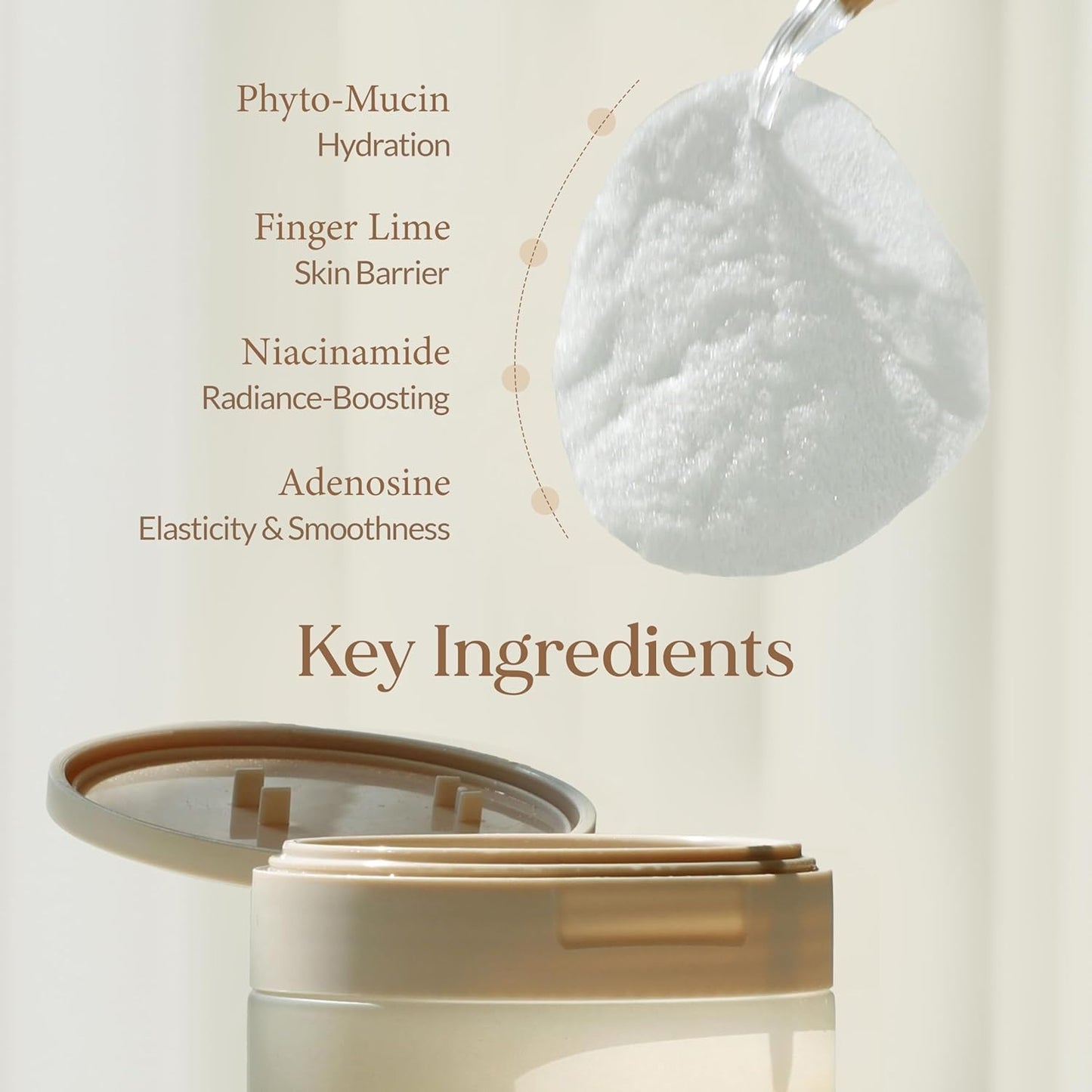 LU'PIUM Extreme Vital Ampoule Pad - Hydrating & Barrier Repair | 5 Phytomucin & Niacinamide for Dry Sensitive Skin (80 Counts)