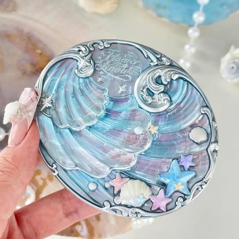 Baked Setting Powder Compact - Translucent Oil-Control & Pore Blurring | 0.32 Oz (Cloudy Blue)
