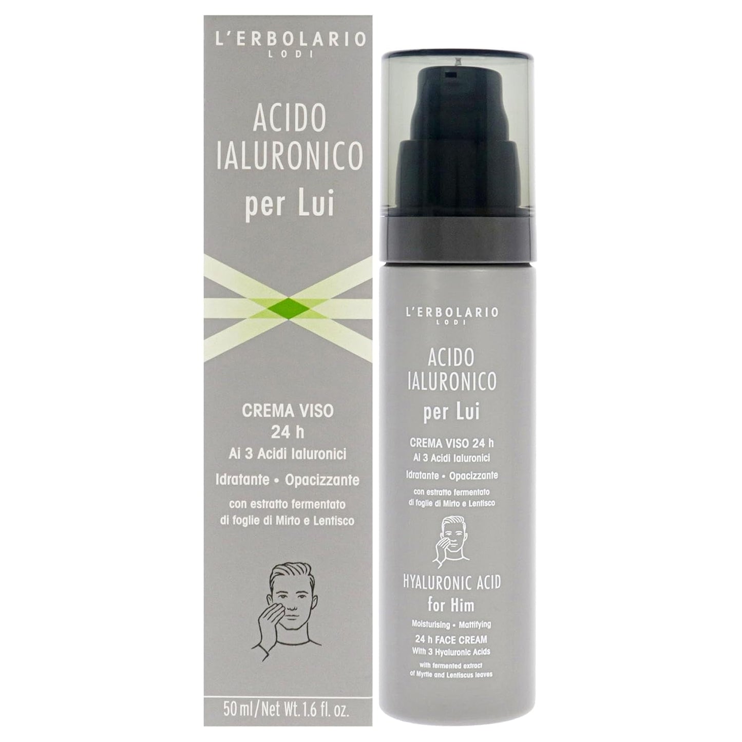 Hyaluronic Acid Face Cream for Men - 24 Hour Hydration & Moisture Lock