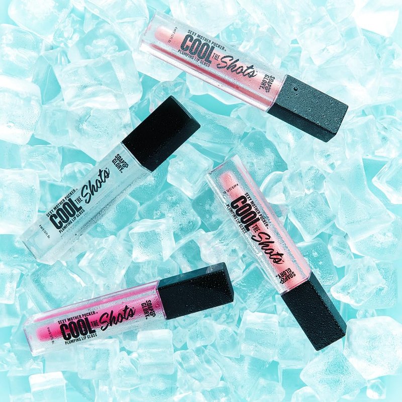 Cool The Shots Plumping Lip Gloss Duo - Hydrating & Cooling Lip Plumpers with Menthol & Vitamin E | Clear & Nude (4ml Each)