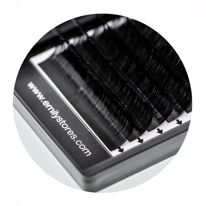 EMILYSTORES Eyelash Extensions 0.25mm Thickness D Curl Natural-Looking Individual Volume Eyelashes For Lash Extensions (11MM)