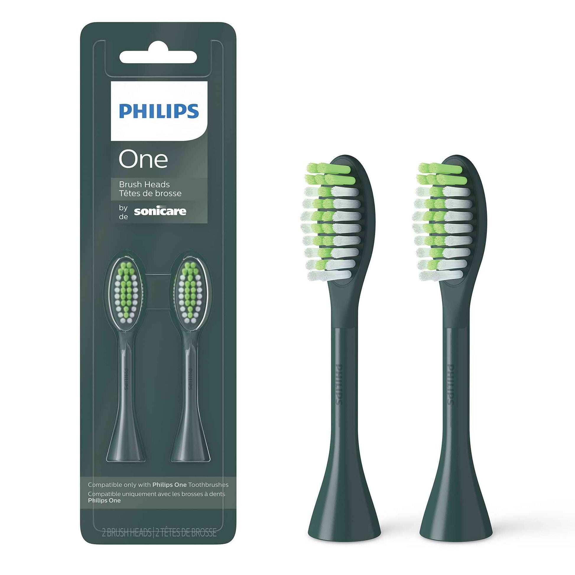 Philips One by Sonicare 2pk Brush Heads, Sage BH1022/08