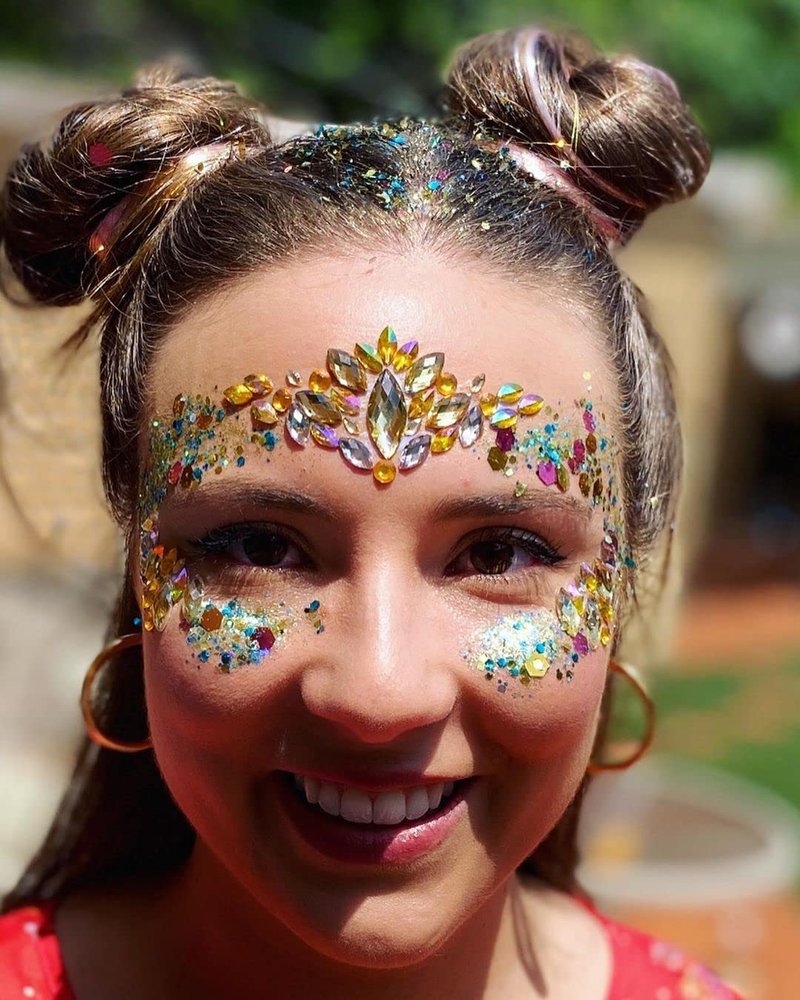 face gems silver gold halloween makeup face jewels body glitter rhinestone rave festival face body temporary tattoos felf-adhesive crystal sticker for music festivals bohemian
