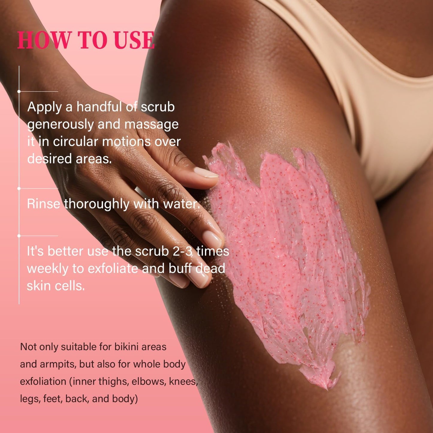 Bikini Area Exfoliator - 10% AHAs, BHA & Vitamin C Scrub for Ingrown Hair & Dark Spots | 7.76 oz