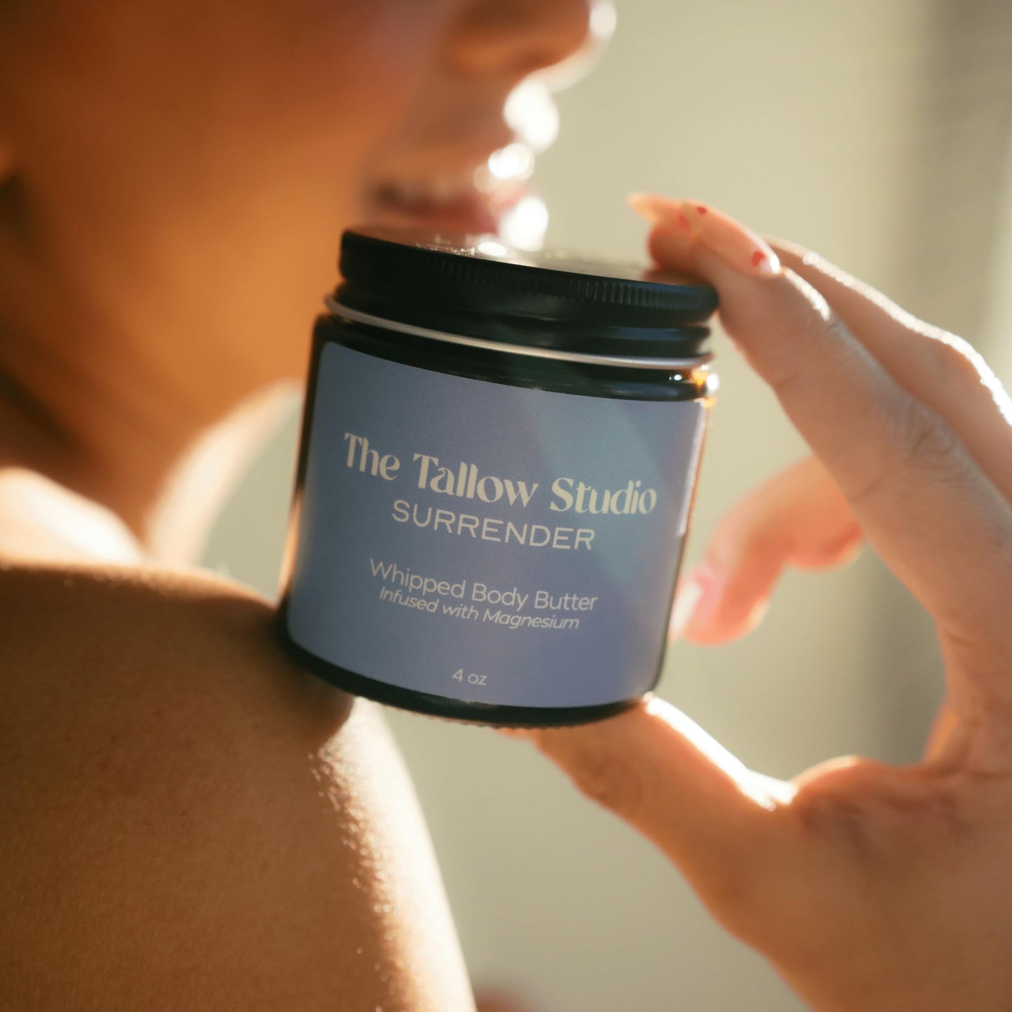 Deep Sleep Magnesium Tallow Balm (Lavender & Blue Tansy) - 350mg Magnesium - 100% Grass-Fed & Organic - for Sore Muscles, Relaxation, Eczema, Kids, Dry Skin - 4oz